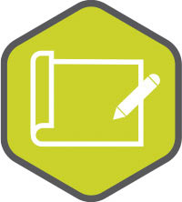 Honeycomb with pencil and paper overlay Decorative image