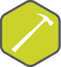 Honeycomb with hammer overlay Decorative image